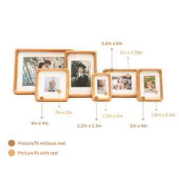 Solid Wood Mini Photo Frame - Teak & Black Walnut Wall Or Table Top Display Coasters Cottage Style Personalized Gifts - thumbnail 3