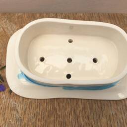 Handmade Ceramic Soap Dish Cottagecore Design With Drainage Holes - thumbnail 4