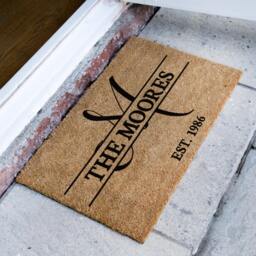 Custom Engagement Gift - Personalized Newlywed Rug Design Your Own Doormat Bridal Shower Wedding - thumbnail 3