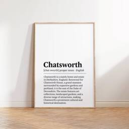 Chatsworth Poster Print Set - Of 3 Posters - House Watercolour Wall Hanging Artwork Art Travel Decor - thumbnail 3