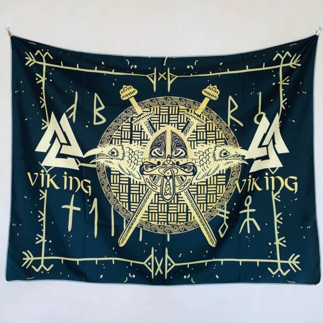 Viking Tapestry Wall Hanging Norse Mythology Home Dorm Deco Norsemen Scandinavian Norway Spiritual Decor Medieval Art Blanket Throw
