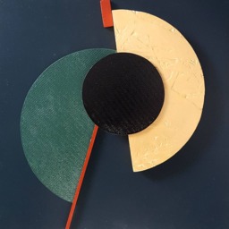 Wall Art Sculptures Modern Contemporary Architectural Deco Style Sun Moon Exclusive Gold Textural Modular Series - thumbnail 2