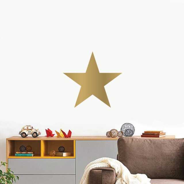 Large Star Wall Decor Decal Sticker Vinyl Art Christmas Decoration Window Large Gold - image 1