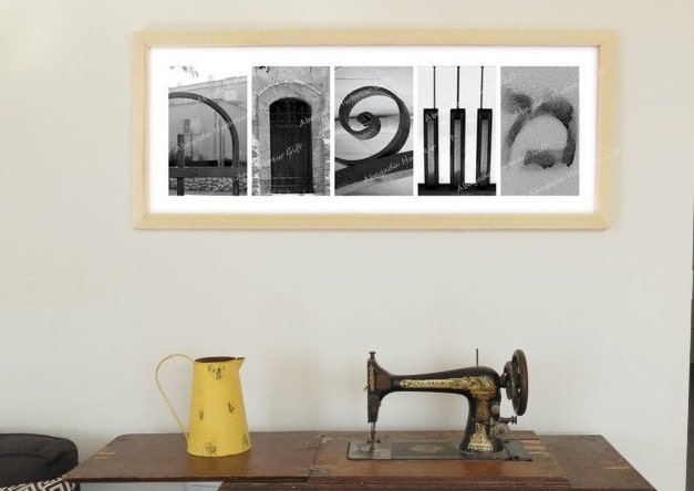Personalized Hebrew Alphabet Photography Wall Art, Jewish Home Decor, Family Mishpacha Decor - image 1