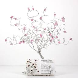 Custom Business Card Holder Wire Tree Sculpture in Any Colors - thumbnail 2