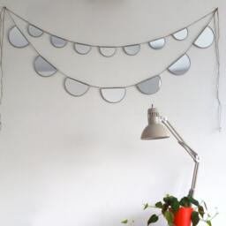 Pair Of Mirror Buntings Small Large Half Circle Banner Garland Strand 2 Fluxglass Dennis Smith - thumbnail 2