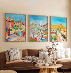 Set Of 3 El Paso Texas Posters, Travel Prints Set, Wall Art, City Decor, Print Poster Gift - thumbnail 1