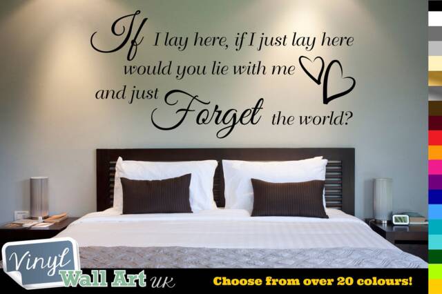 Snow Patrol Lyrics Vinyl Wall Decal Chasing Cars Song Quote - image 1