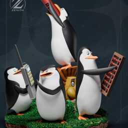 Operation Fish & Glory - Penguins Tactical Comedic Quad Madagascar Resin Figure 16K - thumbnail 2