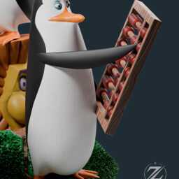 Operation Fish & Glory - Penguins Tactical Comedic Quad Madagascar Resin Figure 16K - thumbnail 4