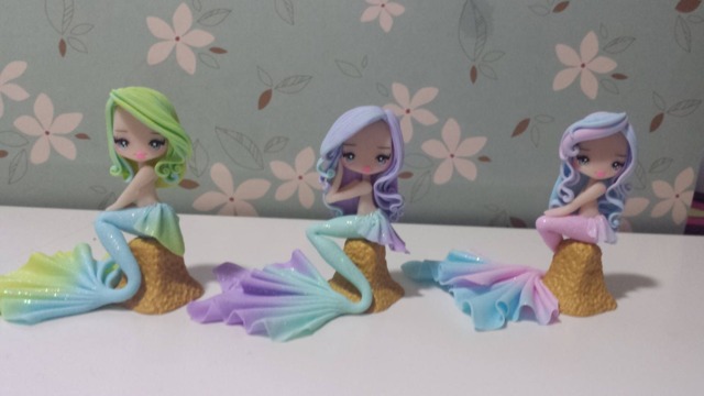 Mermaid Figurine in Fimo, Polymer Clay