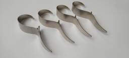 Shiny Silver S-Shaped Curved Cobra Curtain Hooks, Shower Decorative Metal Large Hooks Boho Minimalist Decor ??35mm - thumbnail 1