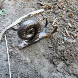 Metal Snail Forged Iron Gift For Her 6Th Anniversary Gift Sculpture Forged Wrought Iron Steel - thumbnail 3