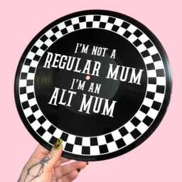 White I'm Not A Regular Mum An Alt , Emo Record Wall Art, Gothic, Music, Gift, Vinyl, Tattoo Style, Retro Decor, Artist - thumbnail 1