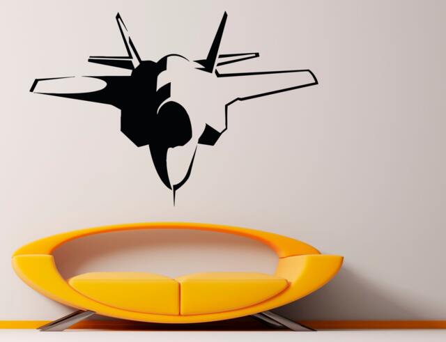 Jet Airplane Air Force Wall Vinyl Decal Aviation Sticker Beautiful Home Kids Boys Decor - 18Air4 - image 1
