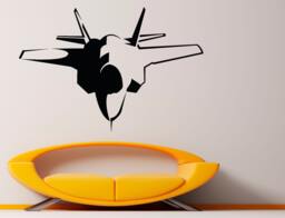Jet Airplane Air Force Wall Vinyl Decal Aviation Sticker Beautiful Home Kids Boys Decor - 18Air4 - thumbnail 1