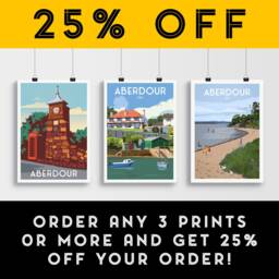 Aberdour Print - Harbour Fife Coastal Path Scotland Wall Art Travel Poster - thumbnail 3