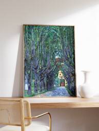 Gustav Klimt Poster, Avenue Of Schloss Kammer Park, Wall Art Decor, Nouveau, Home Interior Design, Modern Art, Gift Idea - thumbnail 1