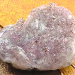 Amethyst Heart & Brittany White Quartz Sculpture - thumbnail 4