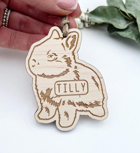 Personalised Christmas Bunny Ornament, Decoration, Rabbit Custom Rabbit Bauble, Bunny Lover Gift - image 1