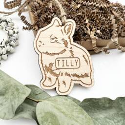 Personalised Christmas Bunny Ornament, Decoration, Rabbit Custom Rabbit Bauble, Bunny Lover Gift - thumbnail 4