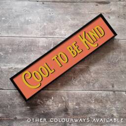 Cool To Be Kind - Framed Print Metal Retro Gallery Wall Art Vintage Motivational Typography Quote - thumbnail 3