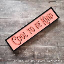Cool To Be Kind - Framed Print Metal Retro Gallery Wall Art Vintage Motivational Typography Quote - thumbnail 2