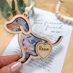 Christmas Tree Dog Suncatcher - Bauble Pet Poem Gift Mum - thumbnail 3