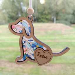 Christmas Tree Dog Suncatcher - Bauble Pet Poem Gift Mum - thumbnail 1