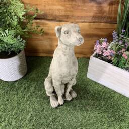 stone Garden Small Greyhound Whippet Dog Puppy Ornament - thumbnail 4