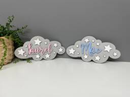 Name Cloud - Nursery Sign Personalised Children's Bedroom Door Sign - thumbnail 1