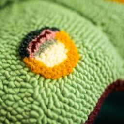 Handmade Luna Moth Pillow - Boho Butterfly Cushion, Textured Velvet Decor, Nature-Inspired Textile Art Gift - thumbnail 4