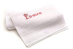 Personalized Kids Towel Embroidered Candy Cane Monogram