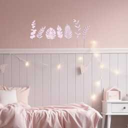 Wooden Flowers - Boho Nursery Flower Decor Wildflower Bedroom Theme Wall Decal Girls - thumbnail 2