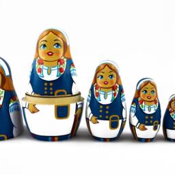 Handmade Nesting Dolls Finnish Costume, Wooden Matryoshka Set - 7 Piece - thumbnail 2