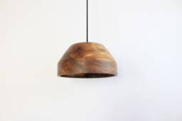 Hanging Modern Pendant Light, Rustic Flush Mount Lights, Walnut Chandelier Lamp - thumbnail 1