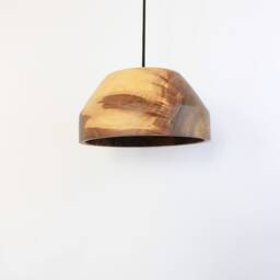 Hanging Modern Pendant Light, Rustic Flush Mount Lights, Walnut Chandelier Lamp - thumbnail 4