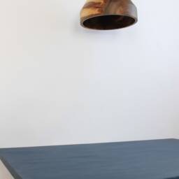 Hanging Modern Pendant Light, Rustic Flush Mount Lights, Walnut Chandelier Lamp - thumbnail 2