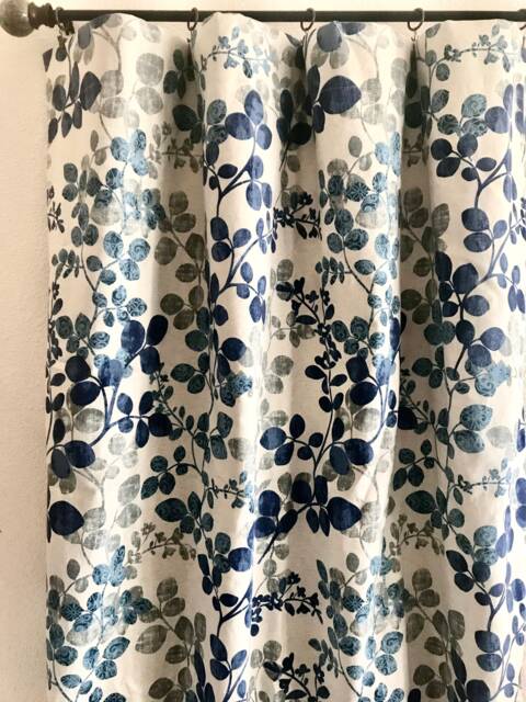 "Pair 25 Or 50"" Wide Richloom Cabrera Linen Denim Rod Drapes Panels Cafe Curtains 24 48 63 72 84 96 108 120" - image 1