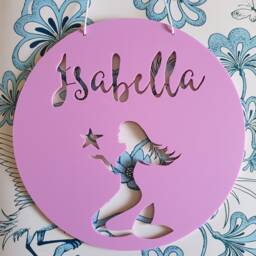 Personalised Wooden Wall-Door Hanging Mermaid Plaque-Wall Hanging-Kids Door Sign-Custom Name-Kids Gift-Baby Gift-Lasercut-Personalized - thumbnail 3