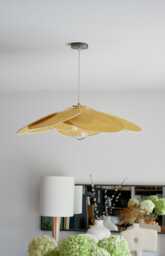 14. 14-Petal Linen & Rattan Flower Pendant Light - Chandelier Lamp Wall Handmade