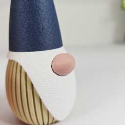 3D Printed Nordic Gnome - Minimalist Christmas Ornament, Eco-Friendly Pla - thumbnail 4