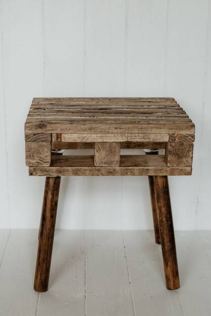 Pallet Style Rustic Plant Stand/Side Table - image 1