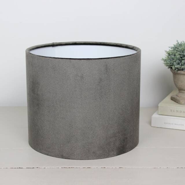 Glamour Chocolate Velvet Drum Lampshade