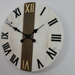 Large Wall Clock, Wood & Glass, 19 - thumbnail 3
