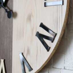 Large Wall Clock, Wood & Glass, 19 - thumbnail 2