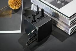 Handmade Dice Pen Holder Rotating Wooden Desk Organizer - thumbnail 1