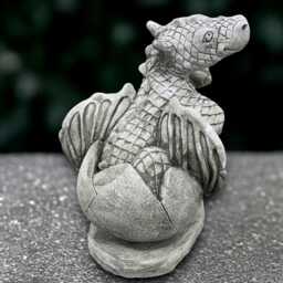 Stone Dragon Sculpture Concrete Laying Statue Cement Animal Figurine Dragon Lover Gift Garden & Home Decoration Handmade - thumbnail 4