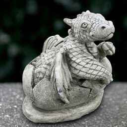 Stone Dragon Sculpture Concrete Laying Statue Cement Animal Figurine Dragon Lover Gift Garden & Home Decoration Handmade - thumbnail 1