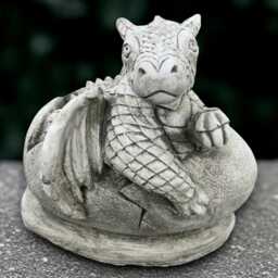 Stone Dragon Sculpture Concrete Laying Statue Cement Animal Figurine Dragon Lover Gift Garden & Home Decoration Handmade - thumbnail 2